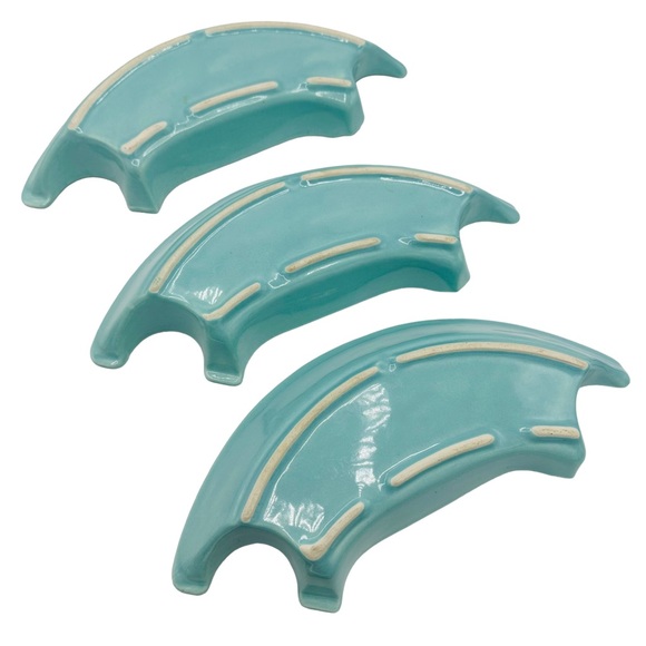 Mid-Century Modern Grapes Turquoise & White Lazy Susan Serving Set - Picture 4 of 12